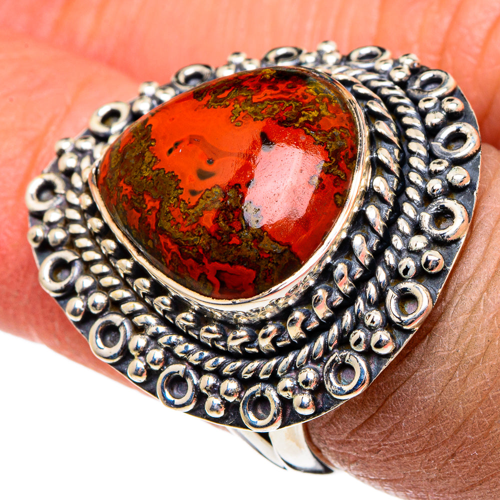 Morocco Agate Rings handcrafted by Ana Silver Co - RING95766