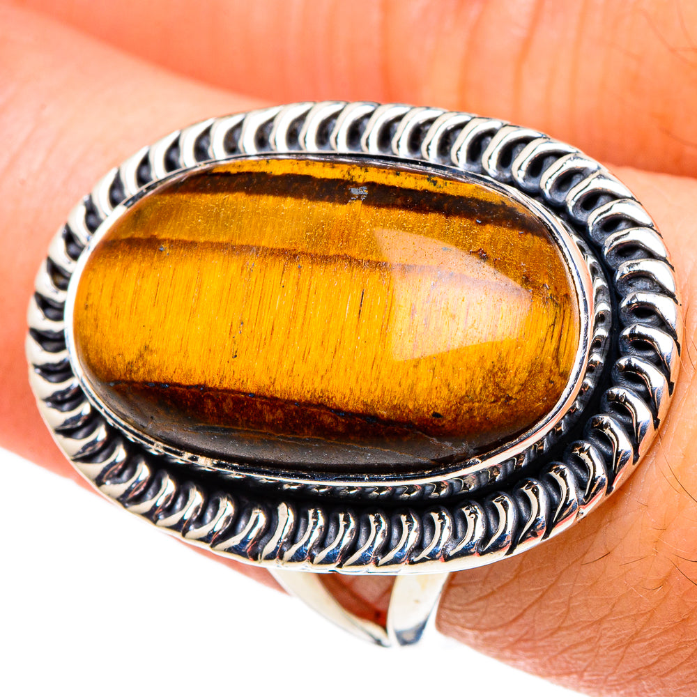 Tiger Eye Rings handcrafted by Ana Silver Co - RING95769