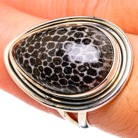 Stingray Coral Rings handcrafted by Ana Silver Co - RING95779