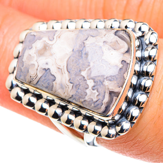 Laguna Lace Agate Rings handcrafted by Ana Silver Co - RING95780