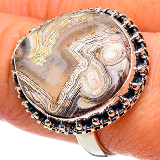 Laguna Lace Agate Rings handcrafted by Ana Silver Co - RING95781