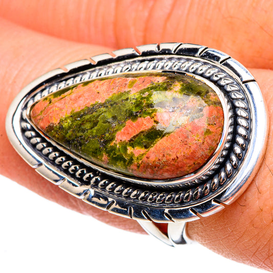 Unakite Rings handcrafted by Ana Silver Co - RING95785