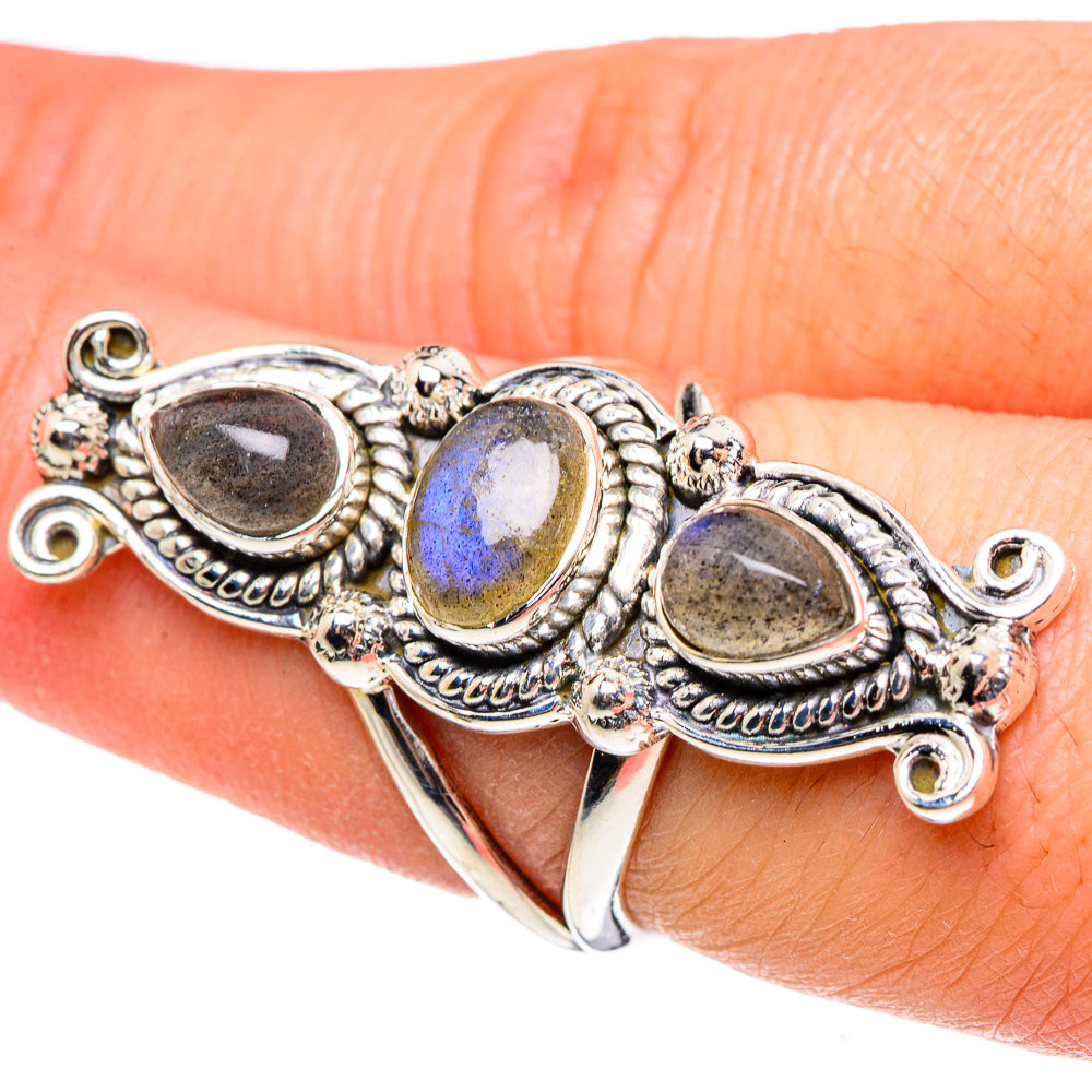 Labradorite Rings handcrafted by Ana Silver Co - RING95788