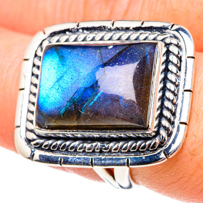 Labradorite Rings handcrafted by Ana Silver Co - RING95793