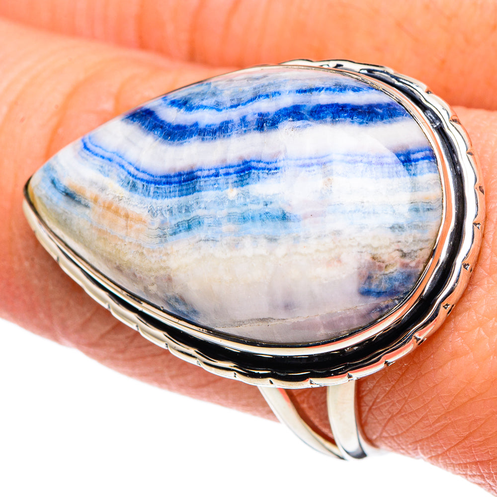 Blue Scheelite Rings handcrafted by Ana Silver Co - RING95794