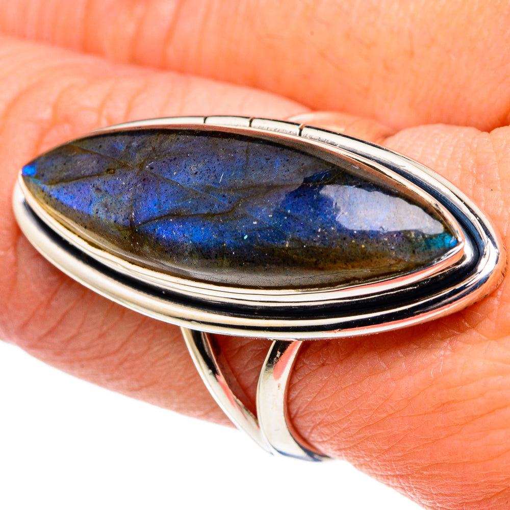 Labradorite Rings handcrafted by Ana Silver Co - RING95795