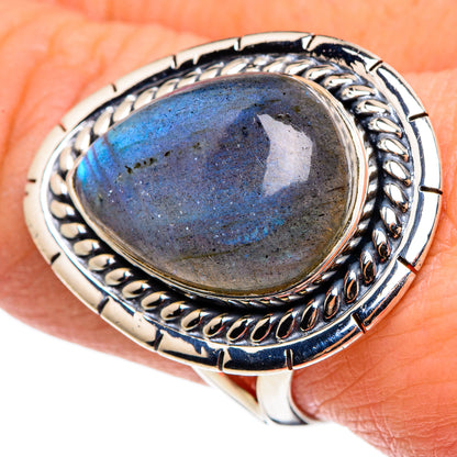 Labradorite Rings handcrafted by Ana Silver Co - RING95797