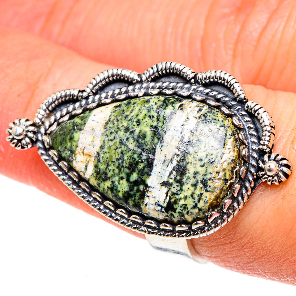 Lizard Jasper Rings handcrafted by Ana Silver Co - RING95801
