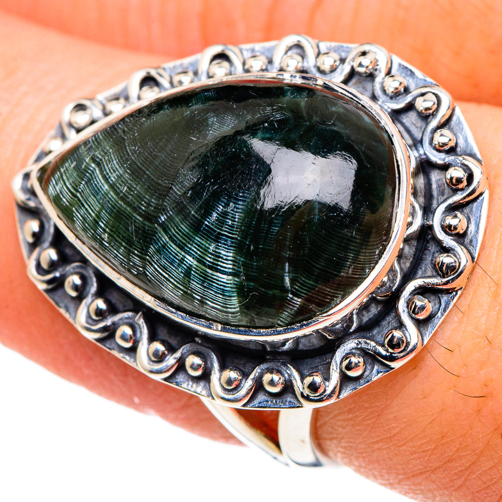 Seraphinite Rings handcrafted by Ana Silver Co - RING95802