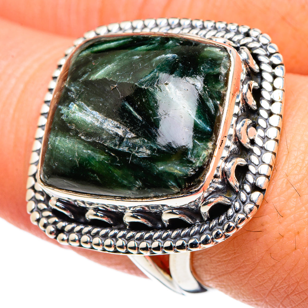 Seraphinite Rings handcrafted by Ana Silver Co - RING95804