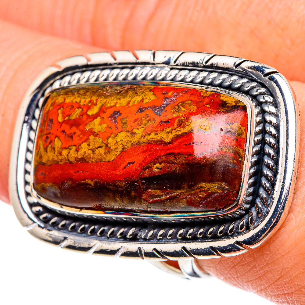 Morocco Agate Rings handcrafted by Ana Silver Co - RING95814