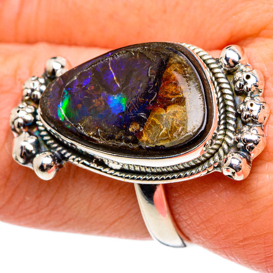 Ammolite Rings handcrafted by Ana Silver Co - RING95826