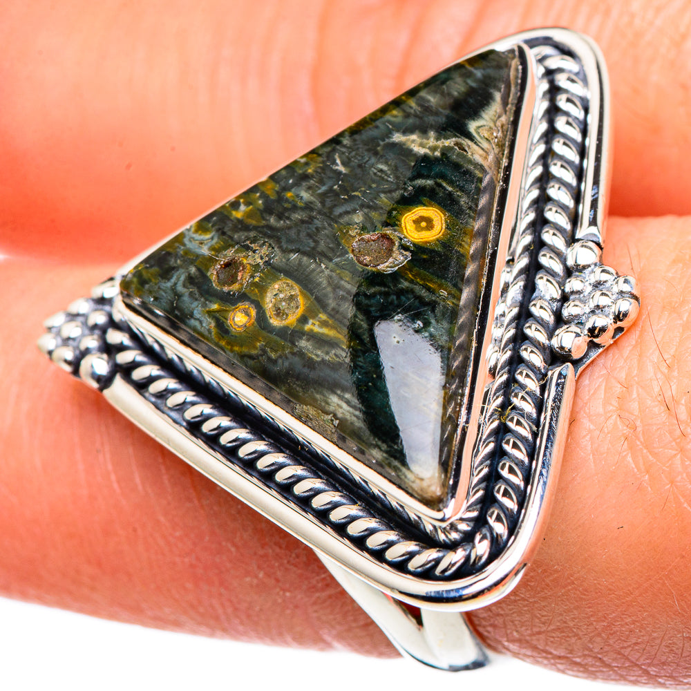 Ocean Jasper Rings handcrafted by Ana Silver Co - RING95827