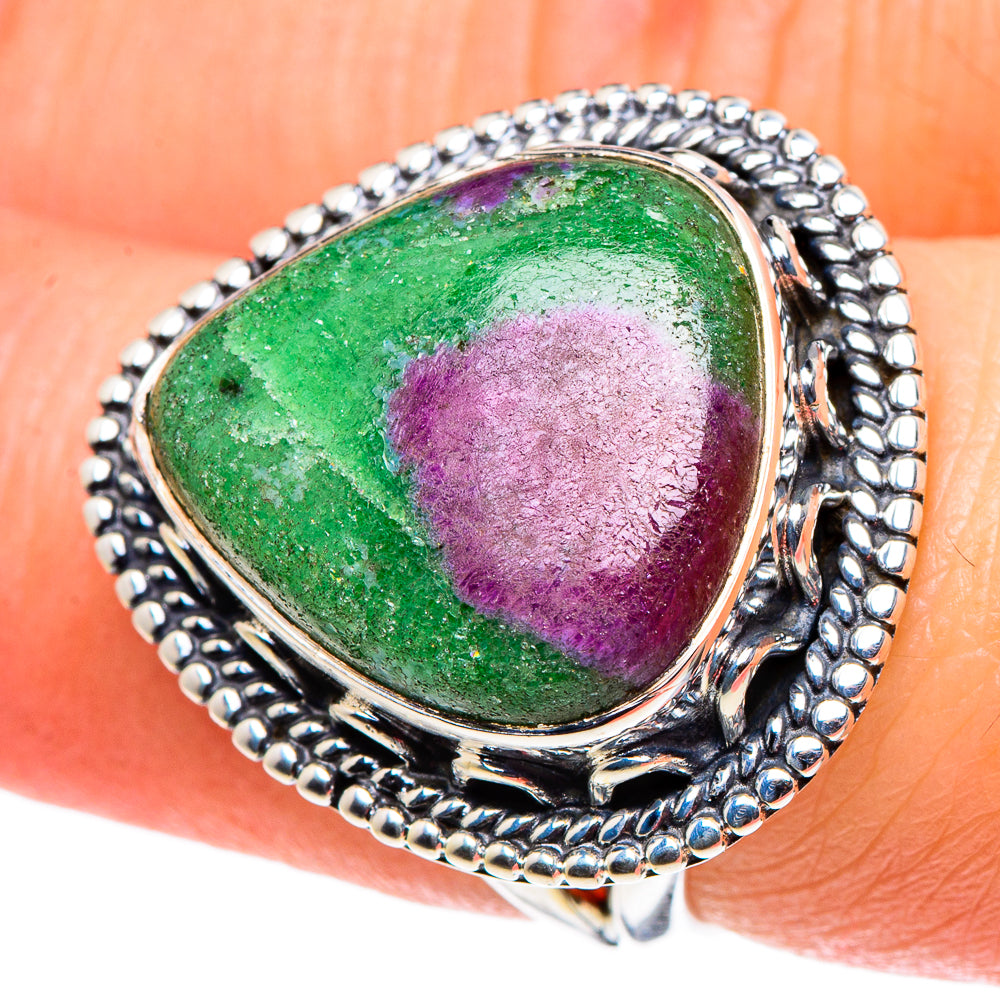 Ruby Zoisite Rings handcrafted by Ana Silver Co - RING95831