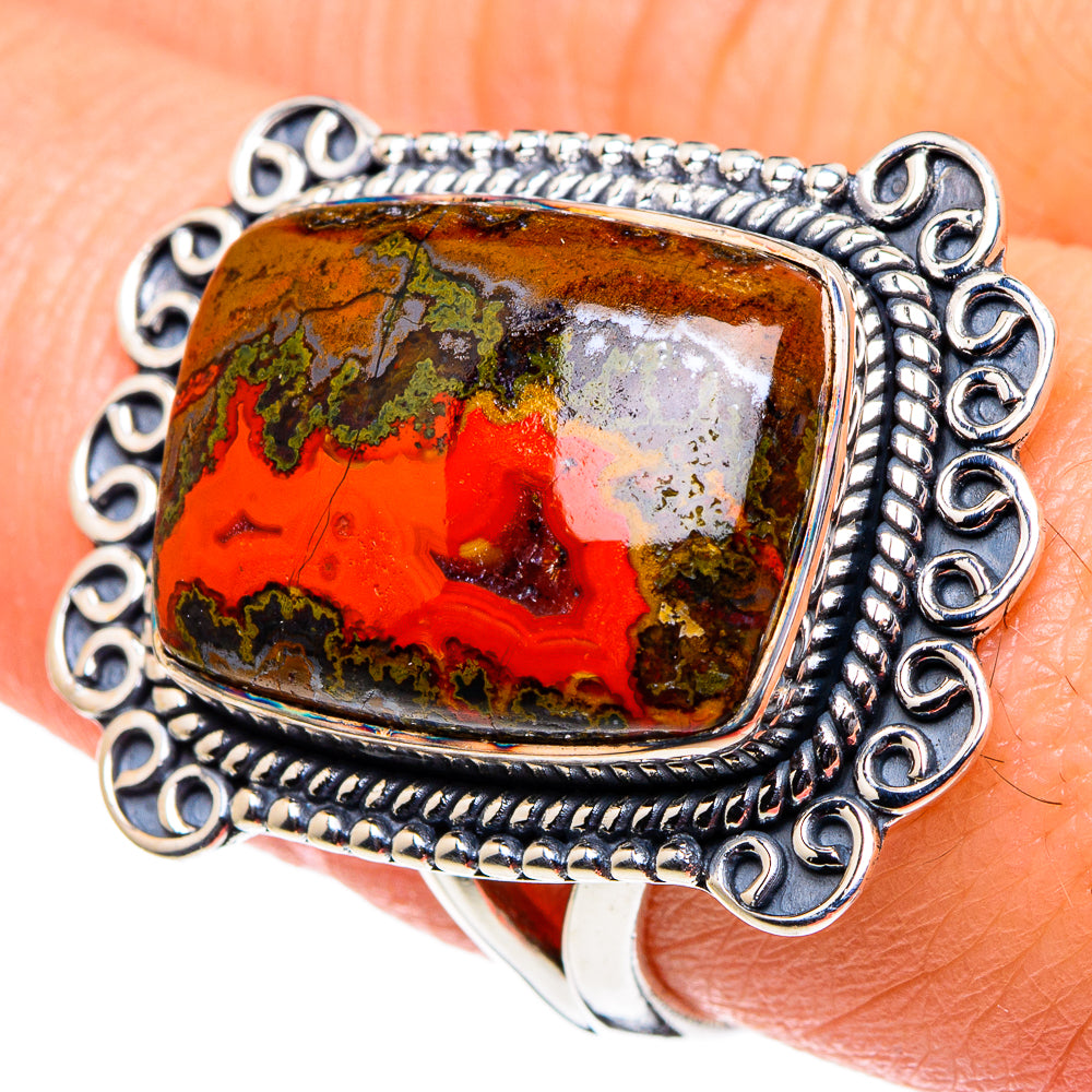 Morocco Agate Rings handcrafted by Ana Silver Co - RING95833