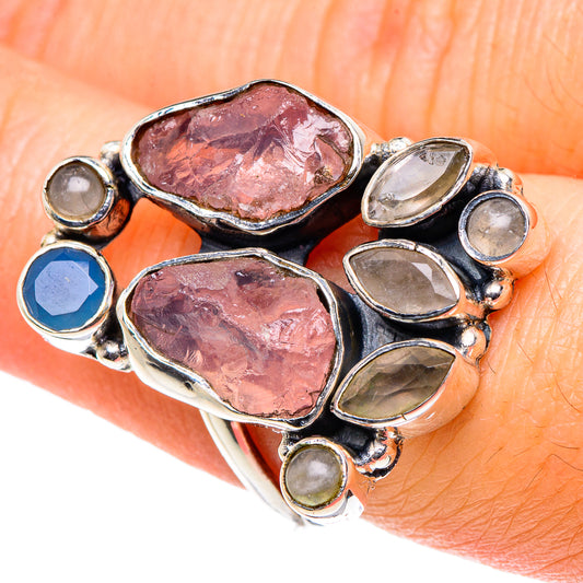 Rose Quartz, Chalcedony Rings handcrafted by Ana Silver Co - RING95837