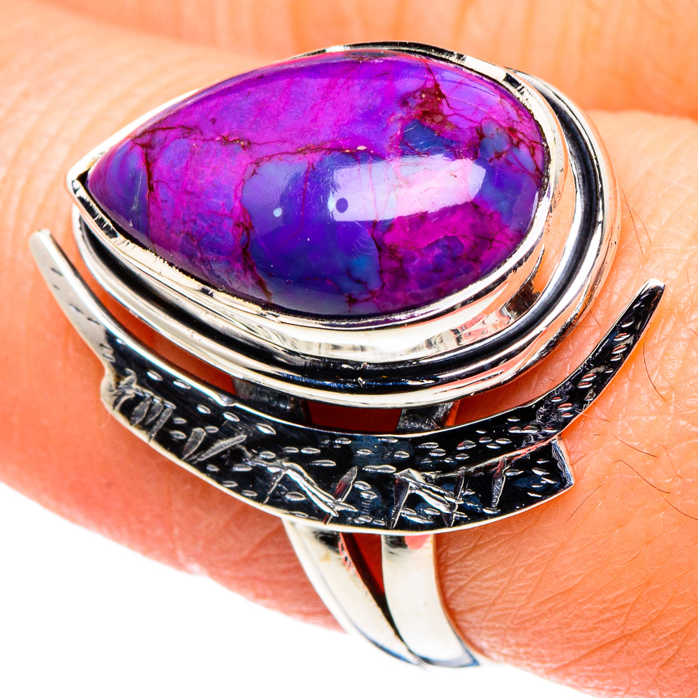 Purple Copper Composite Turquoise Rings handcrafted by Ana Silver Co - RING95839