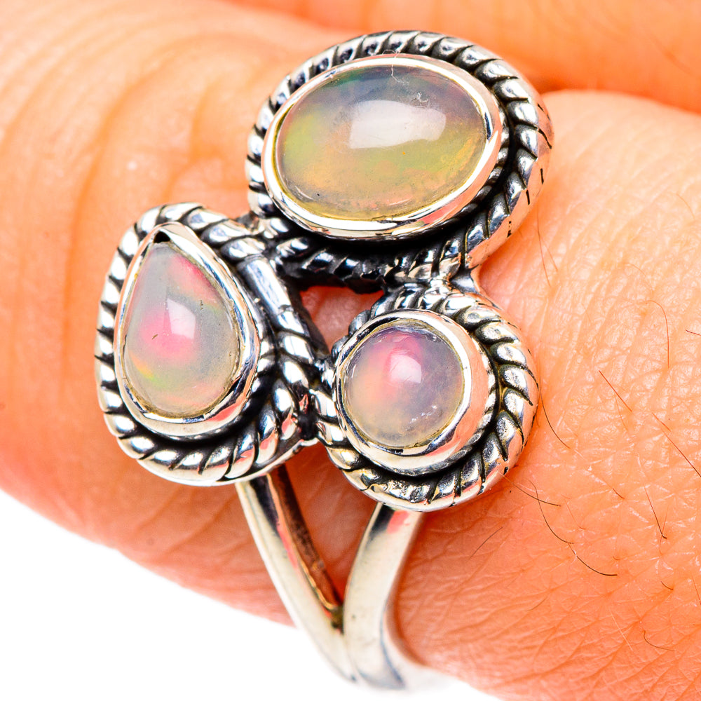 Ethiopian Opal Rings handcrafted by Ana Silver Co - RING95846