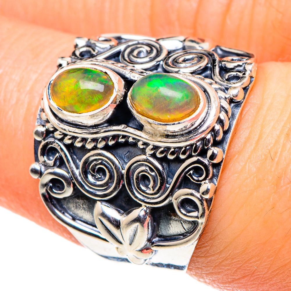 Ethiopian Opal Rings handcrafted by Ana Silver Co - RING95847