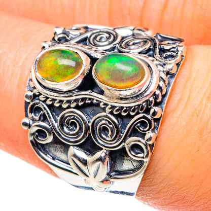 Ethiopian Opal Rings handcrafted by Ana Silver Co - RING95847