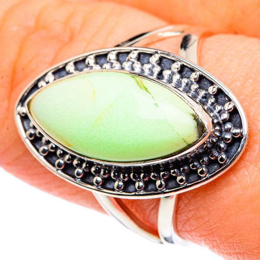 Lemon Chrysoprase Rings handcrafted by Ana Silver Co - RING95851