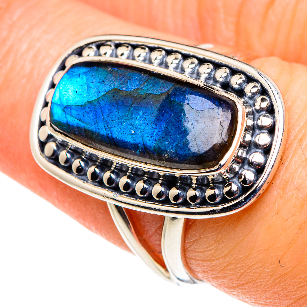Labradorite Rings handcrafted by Ana Silver Co - RING95853