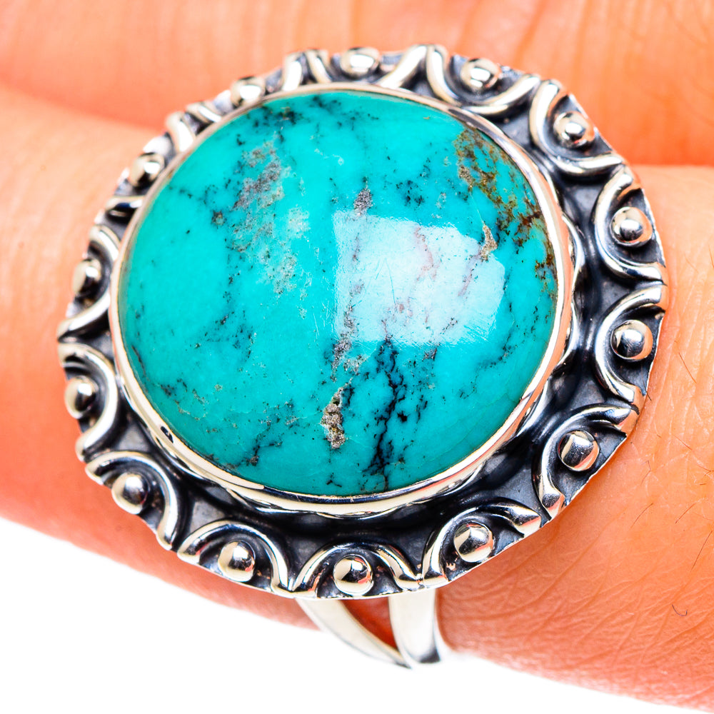 Tibetan Turquoise Rings handcrafted by Ana Silver Co - RING95854