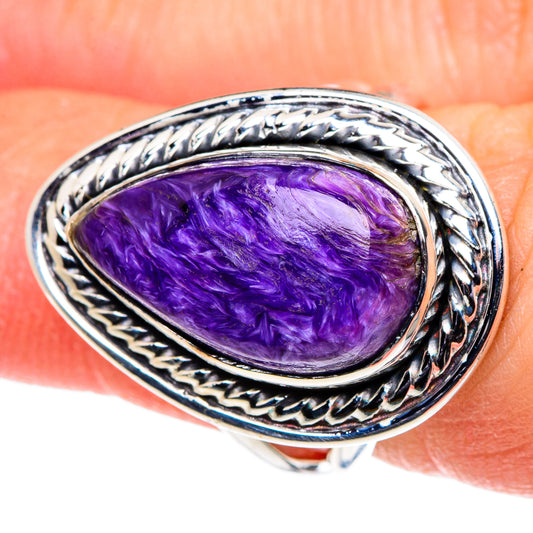 Charoite Rings handcrafted by Ana Silver Co - RING95868