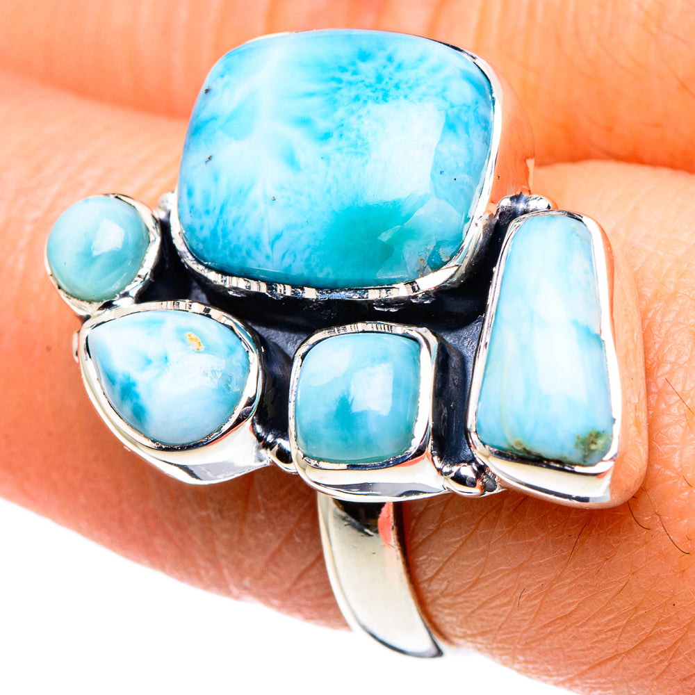 Larimar Rings handcrafted by Ana Silver Co - RING95878