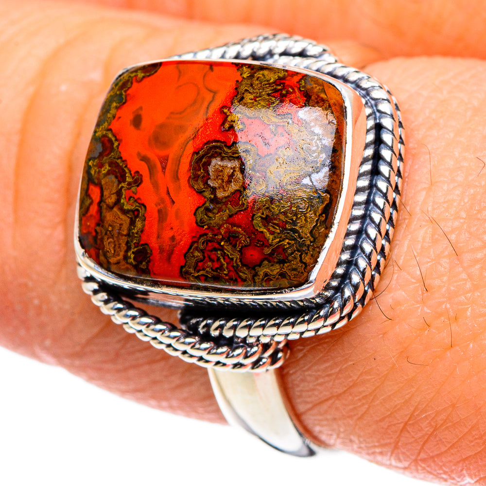 Morocco Agate Rings handcrafted by Ana Silver Co - RING95883