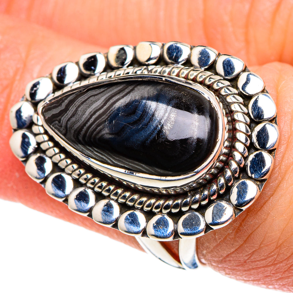 Psilomelane Rings handcrafted by Ana Silver Co - RING95888