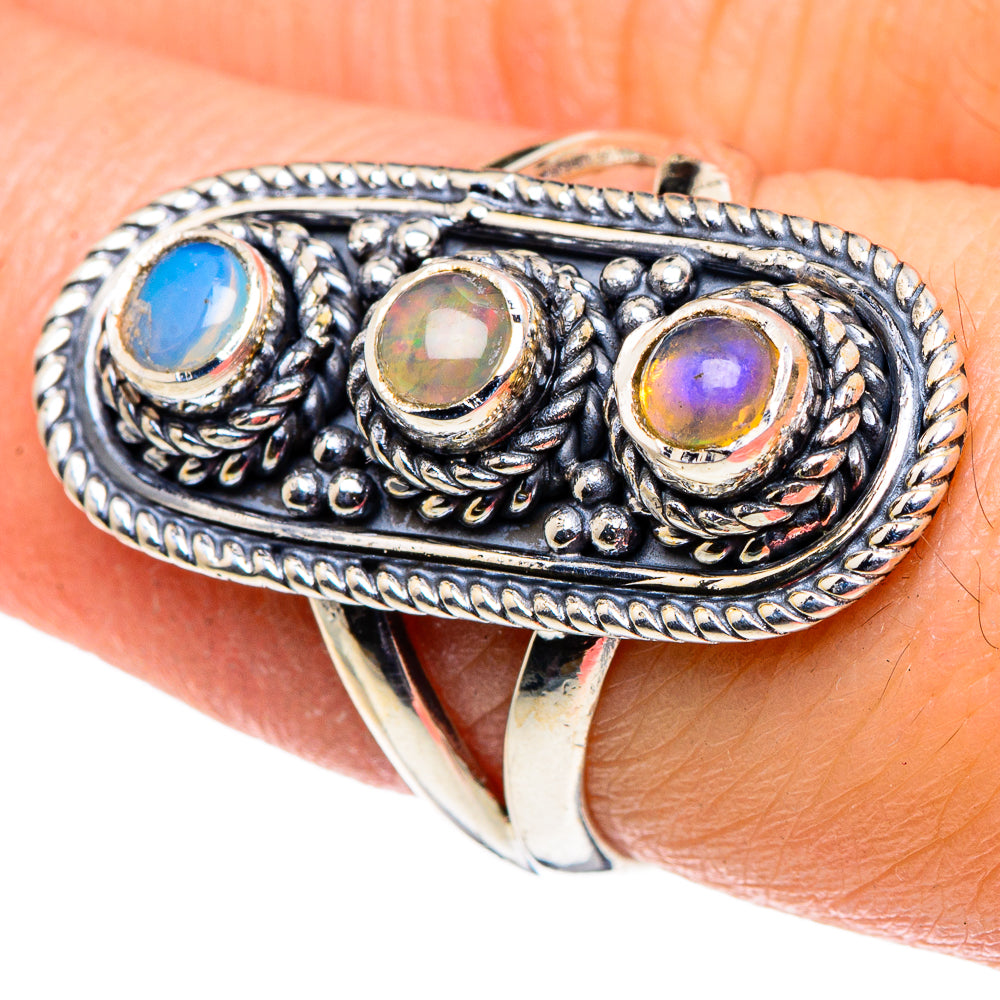 Ethiopian Opal Rings handcrafted by Ana Silver Co - RING95891