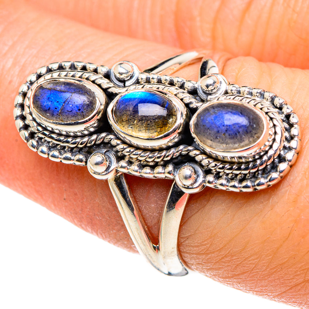 Labradorite Rings handcrafted by Ana Silver Co - RING95896