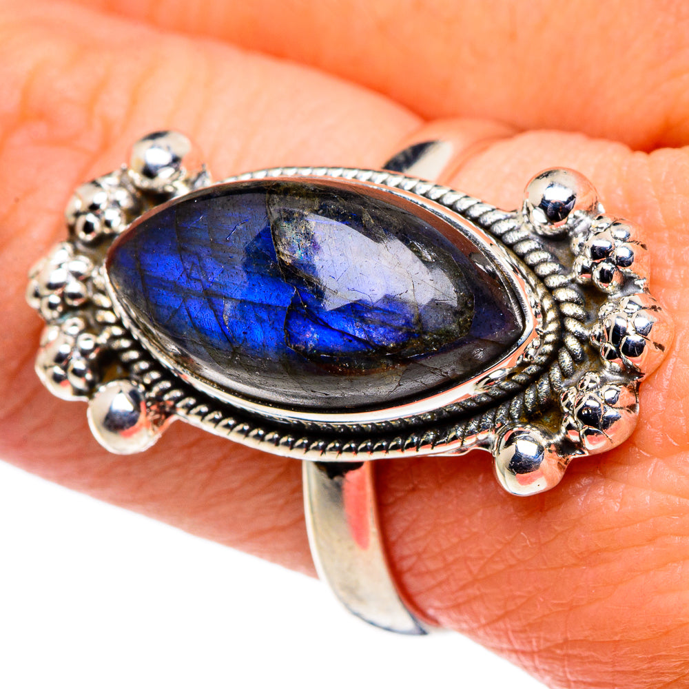 Labradorite Rings handcrafted by Ana Silver Co - RING95897