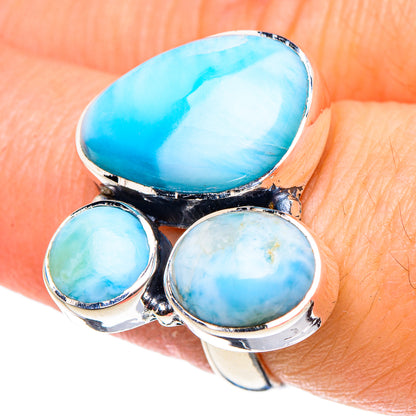 Larimar Rings handcrafted by Ana Silver Co - RING95898