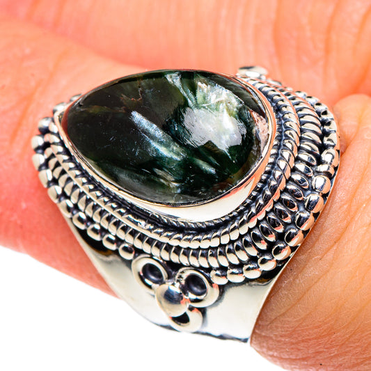 Seraphinite Rings handcrafted by Ana Silver Co - RING95901