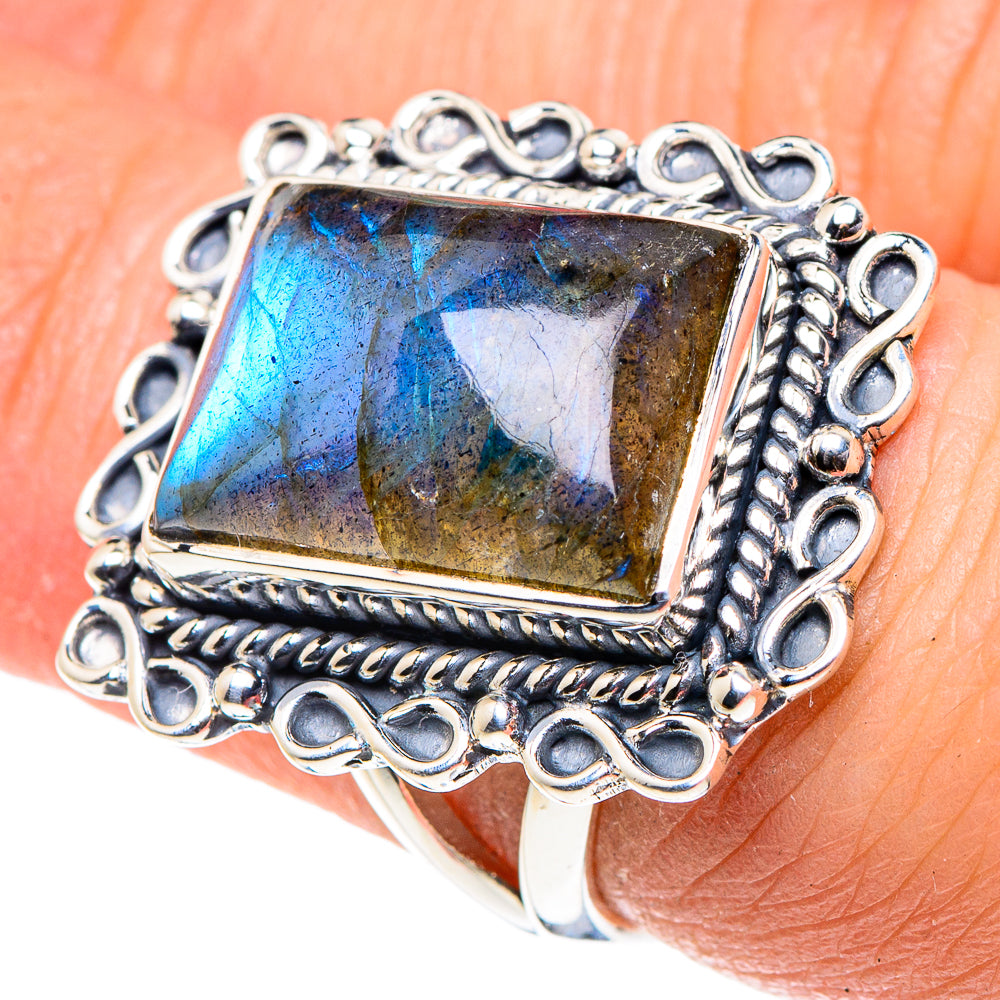 Labradorite Rings handcrafted by Ana Silver Co - RING95911