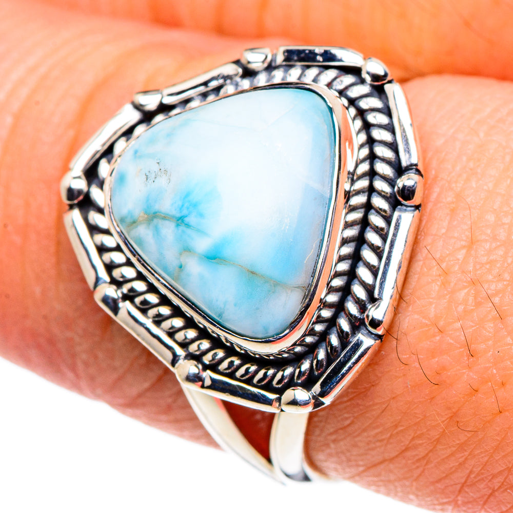 Larimar Rings handcrafted by Ana Silver Co - RING95913