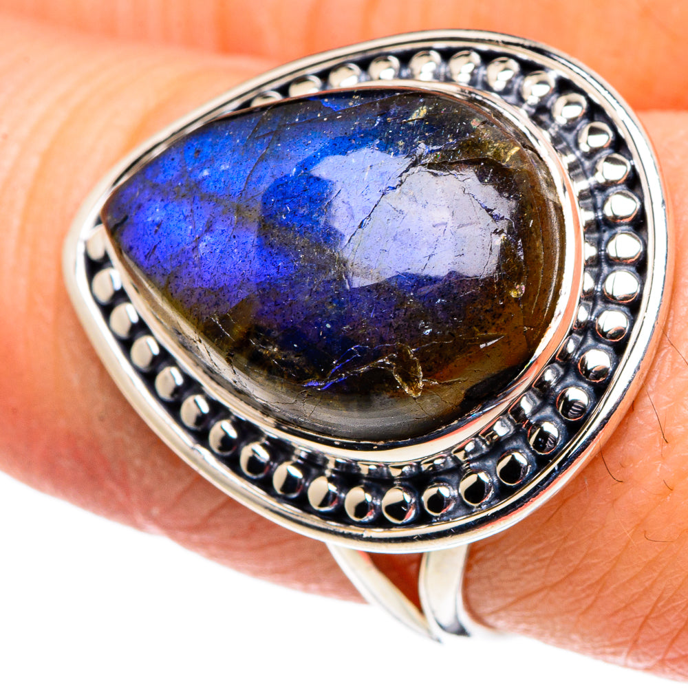 Labradorite Rings handcrafted by Ana Silver Co - RING95914