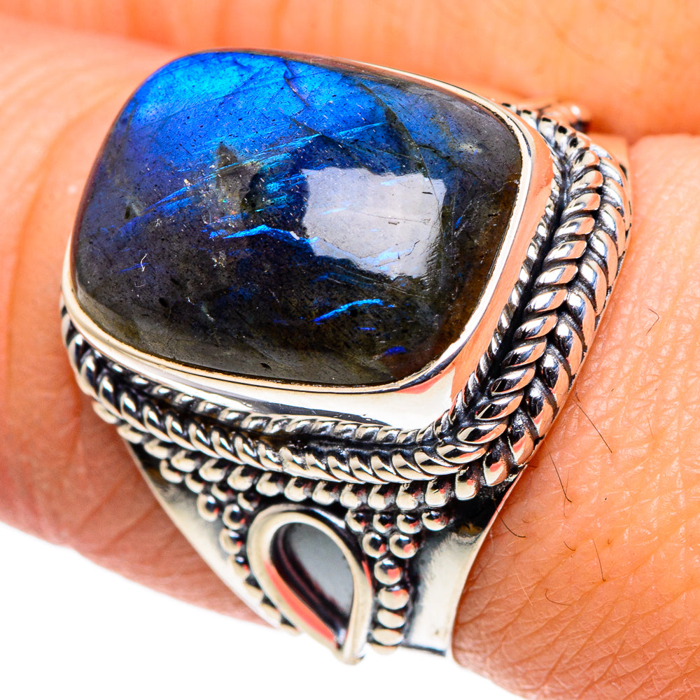 Labradorite Rings handcrafted by Ana Silver Co - RING95915