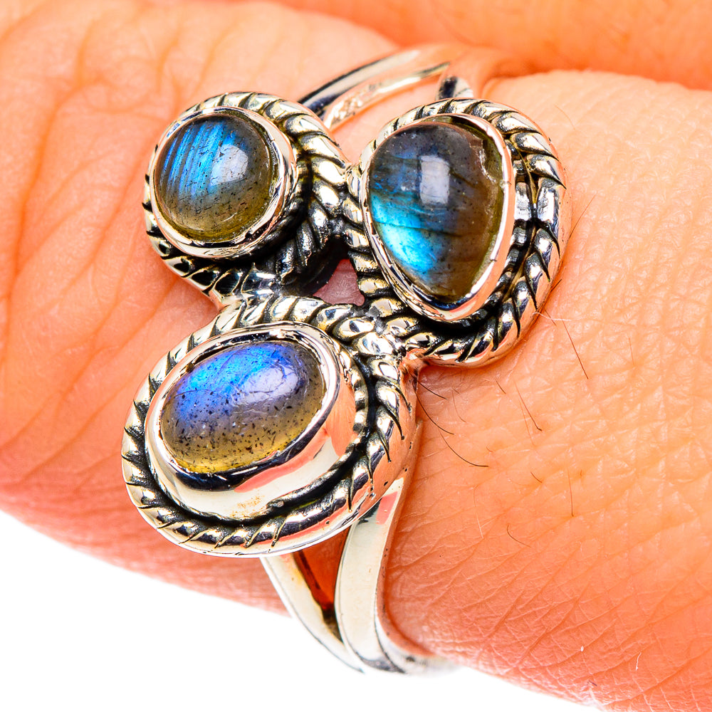 Labradorite Rings handcrafted by Ana Silver Co - RING95923