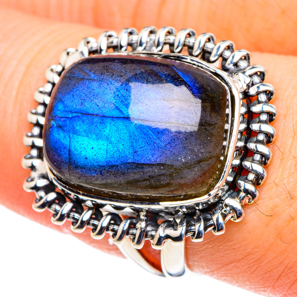 Labradorite Rings handcrafted by Ana Silver Co - RING95924