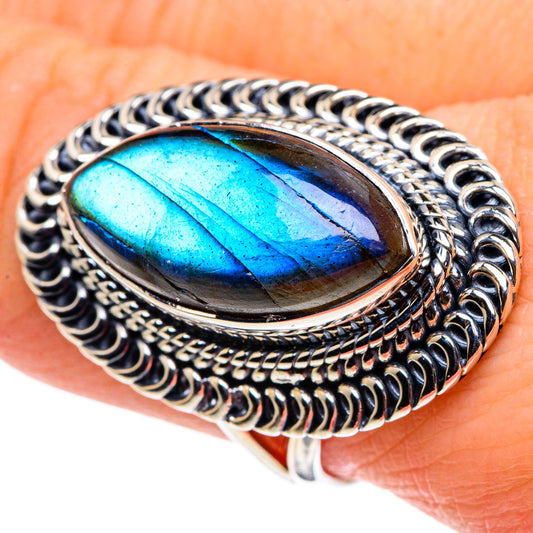Labradorite Rings handcrafted by Ana Silver Co - RING95938