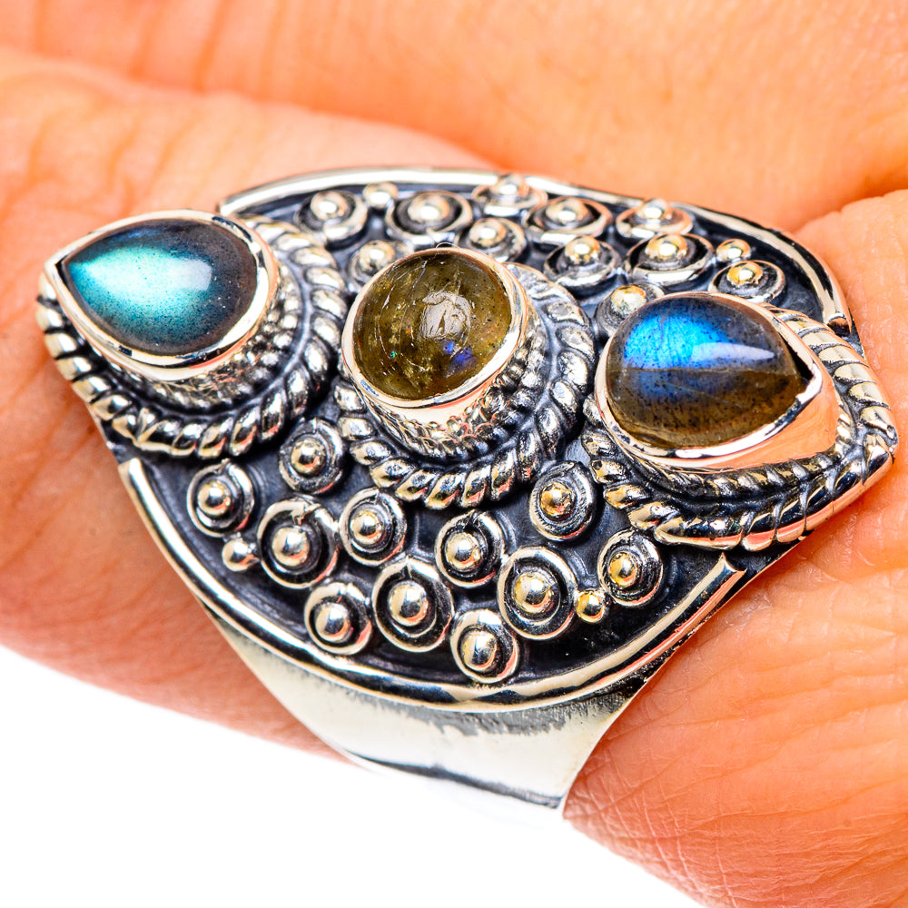 Labradorite Rings handcrafted by Ana Silver Co - RING95939
