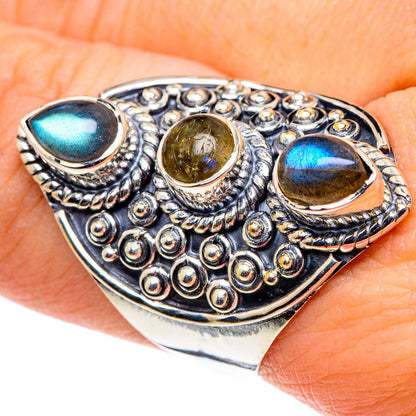 Labradorite Rings handcrafted by Ana Silver Co - RING95939