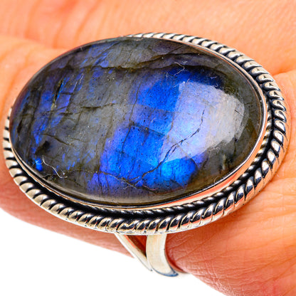Labradorite Rings handcrafted by Ana Silver Co - RING95940