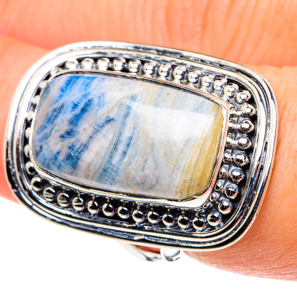 Blue Scheelite Rings handcrafted by Ana Silver Co - RING95941