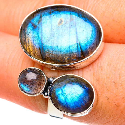 Labradorite Rings handcrafted by Ana Silver Co - RING95943