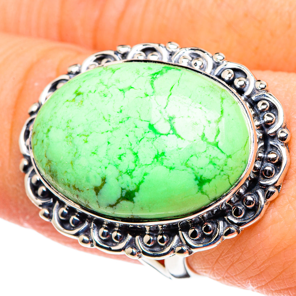 Lemon Chrysoprase Rings handcrafted by Ana Silver Co - RING95946