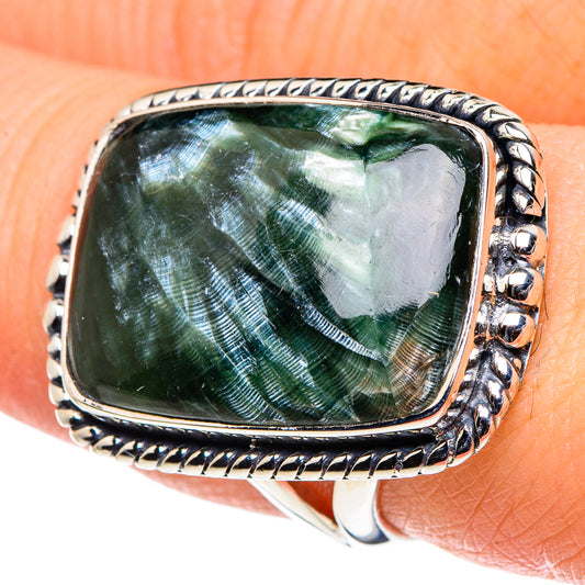 Seraphinite Rings handcrafted by Ana Silver Co - RING95947